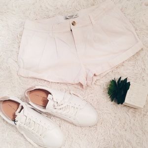 Abercrombie White Khaki Shorts